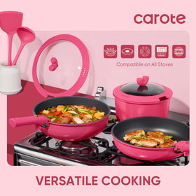 CAROTE dishwasher- and oven-safe pots and pans for versatile cooking
