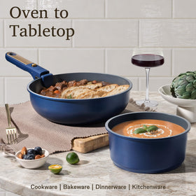 CAROTE dishwasher-safe bottom resists black residue with spray-coated design.