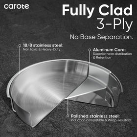 CAROTE dishwasher-safe design makes cleanup effortless after meals.