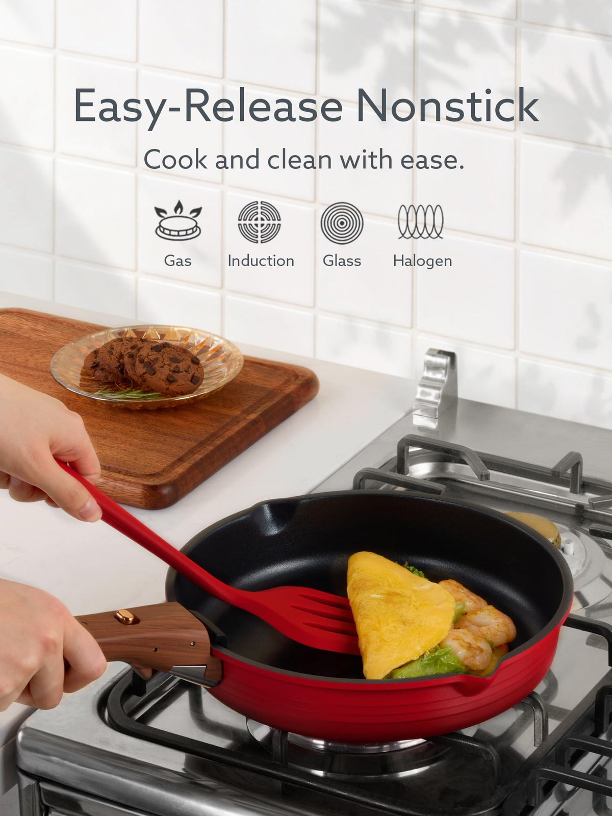 CAROTE dishwasher-safe pans ready for quick cleanup after cooking