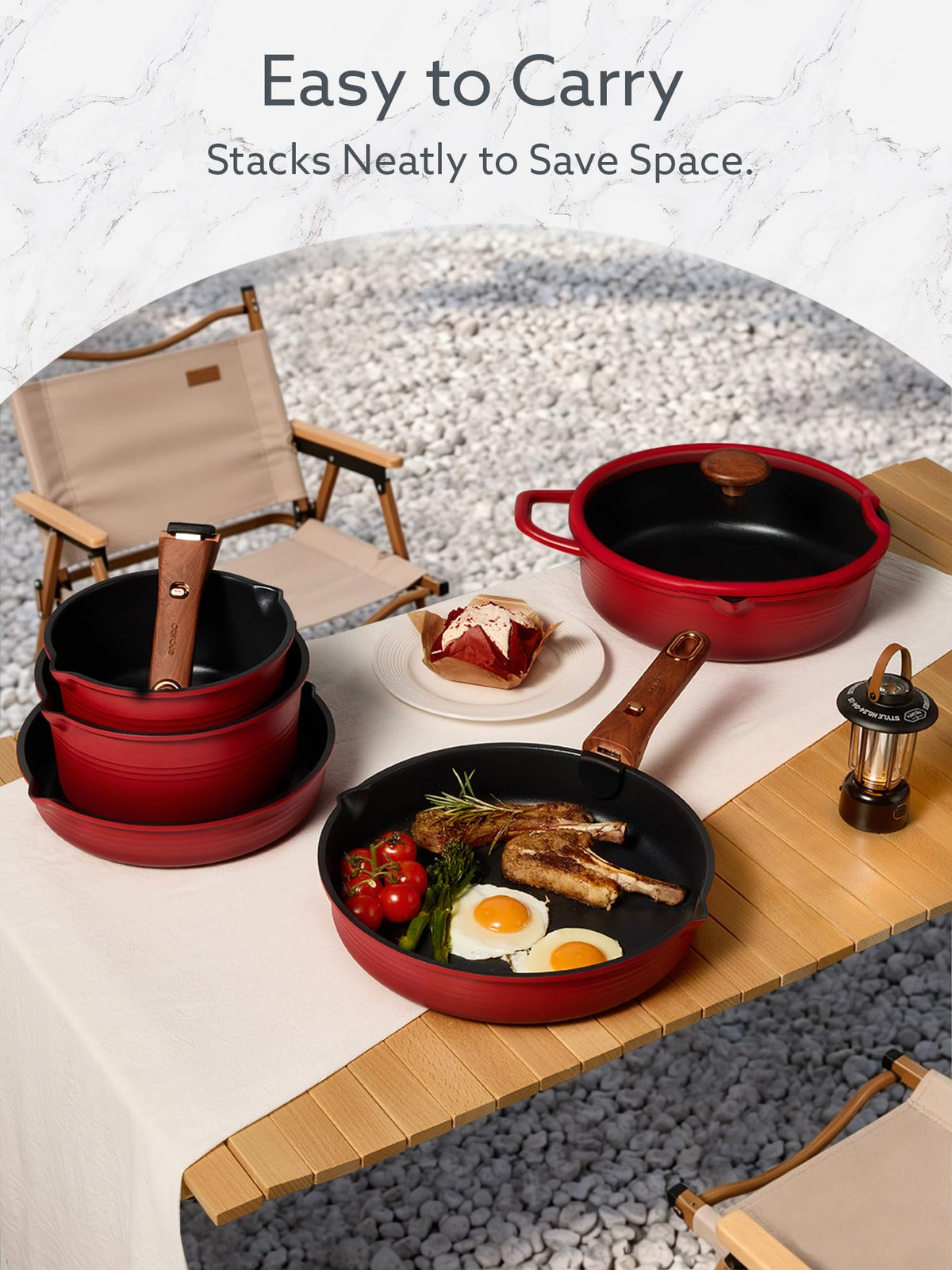 CAROTE thick-gauge body provides even heating and durable everyday cooking