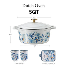 CAROTE dutch oven lid provides secure fit for tight simmering and flavor locking