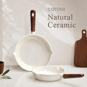 CAROTE ceramic nonstick coating resists sticking for easier cleanup.