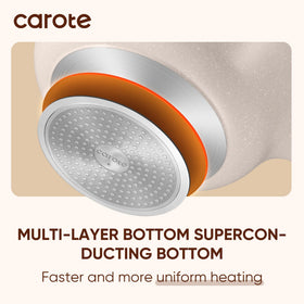 CAROTE easy-clean cookware supports quick cleanup after meals.