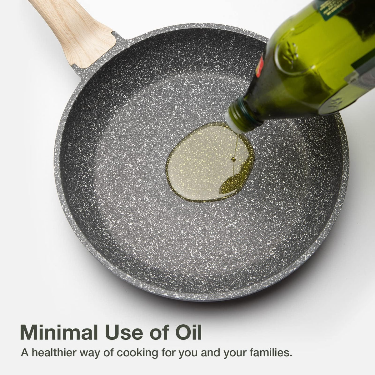 CAROTE easy-clean non-stick surface simplifies post-cook cleanup