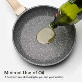 CAROTE easy-clean non-stick surface simplifies post-cook cleanup