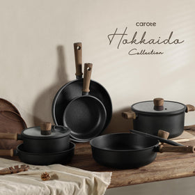 CAROTE easy-clean nonstick surface helps reduce scrubbing after cooking.