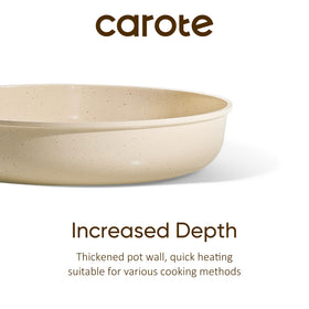 Carote easy-clean surface after cooking sauces and omelets