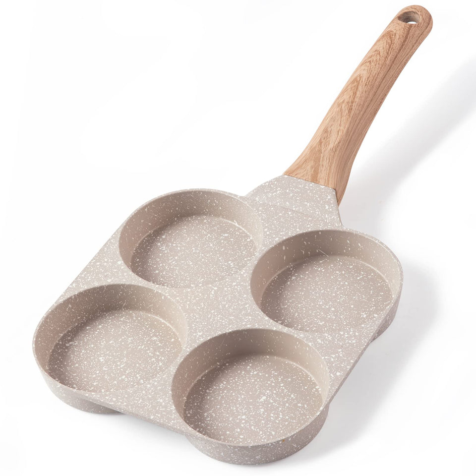 CAROTE 4-cup egg pan with granite nonstick for quick, even breakfasts on induction or gas.