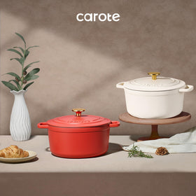 CAROTE premium enamel finish resists chipping for everyday cooking.