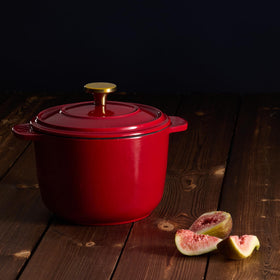 CAROTE induction-ready Dutch oven on stovetop for versatile cooking.