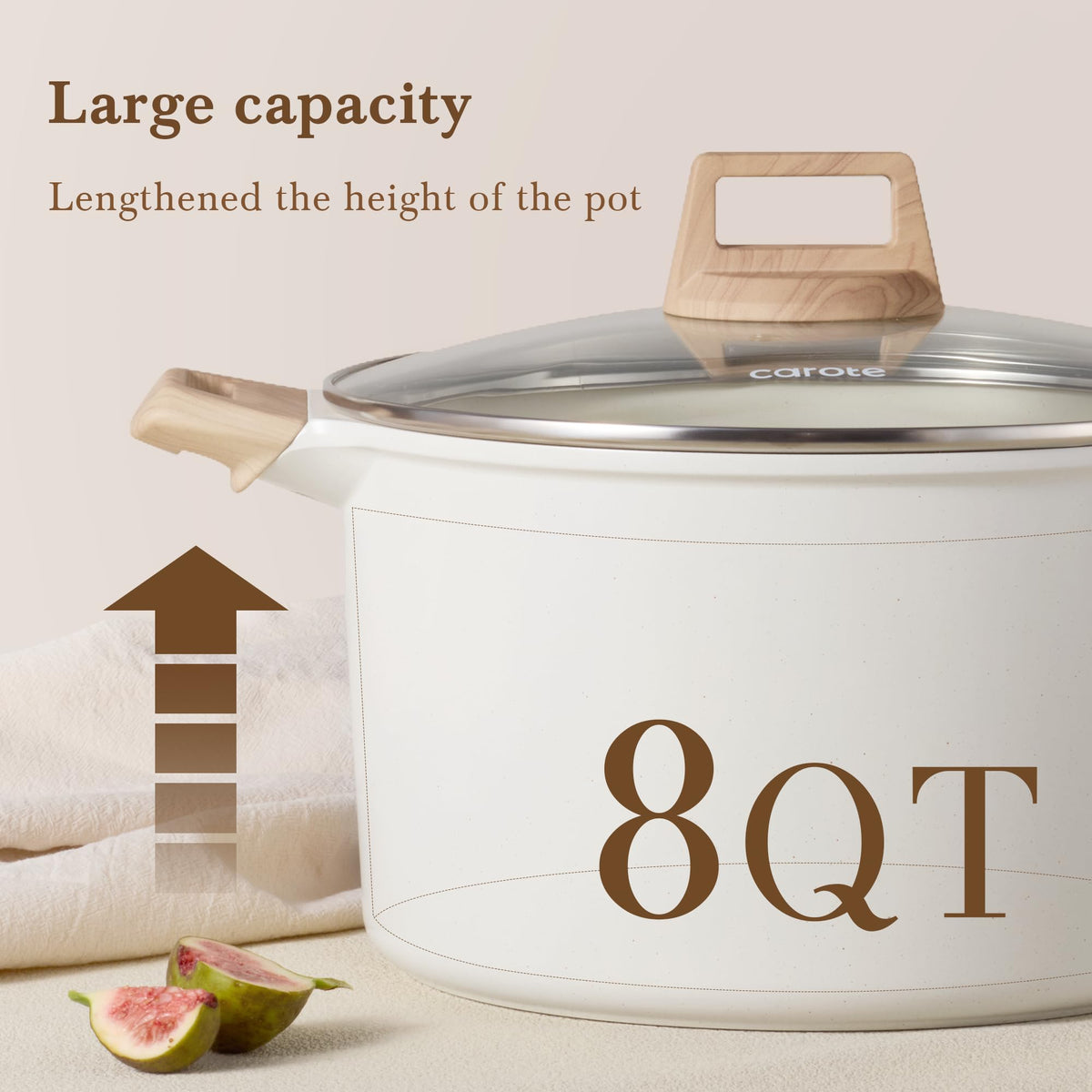 CAROTE even heat distribution supports consistent simmering and flavor.