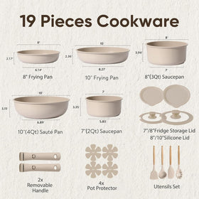 CAROTE nonstick coating delivers easy release and simple cleanup.