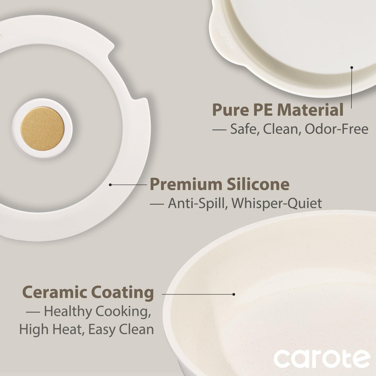 Carote even heat transfer for consistent results across the set.