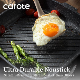 CAROTE even-heating base ensures consistent searing and reduces hot spots