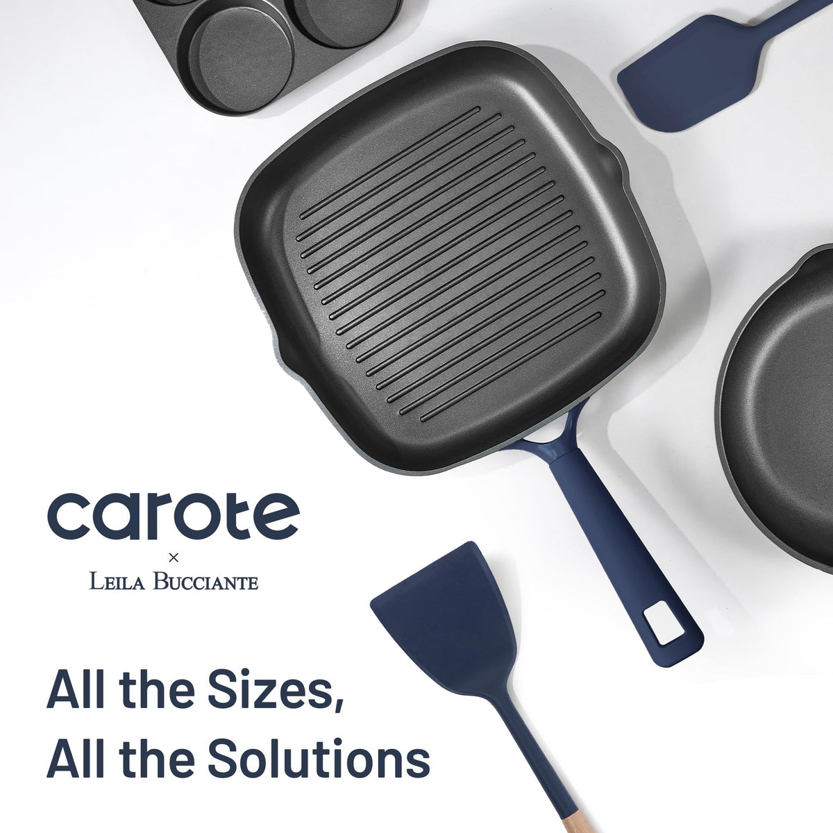 CAROTE extended bottom design delivers even heating on all cooktops.