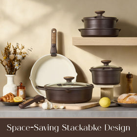 CAROTE from-stovetop-to-table with detachable-handles supports safe transfers.