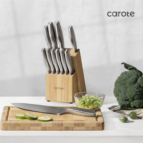 CAROTE full knife set displayed on countertop for everyday use