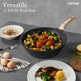 CAROTE glass lid view allowing monitoring of cooking progress