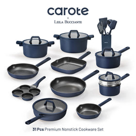 CAROTE granite nonstick coating for easy release and safer cooking.