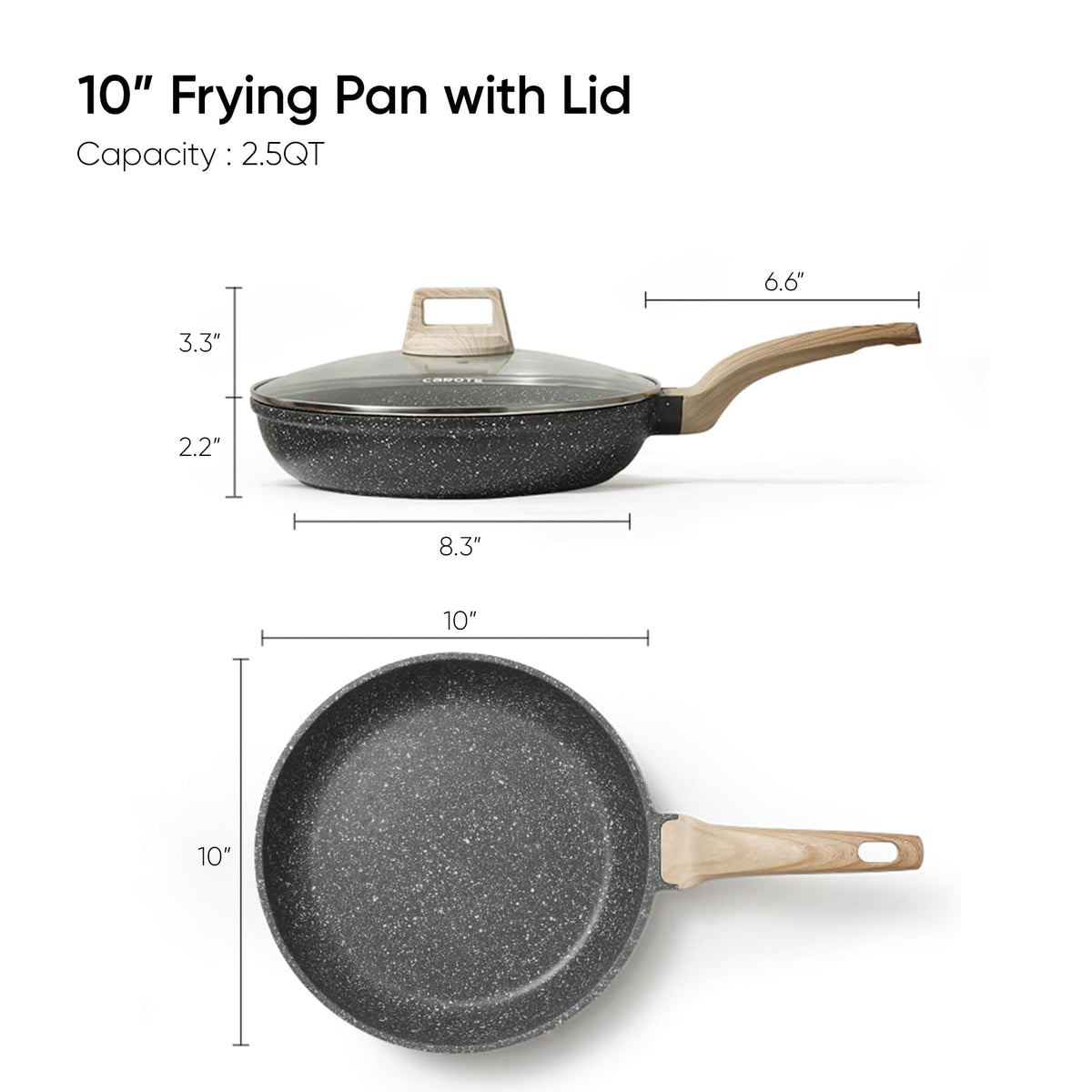 CAROTE granite nonstick surface ideal for eggs and omelets with less oil