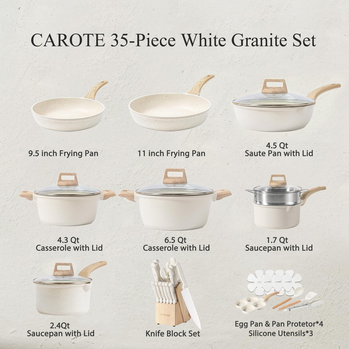 CAROTE Ice saucepan with lid ideal for quick simmering and easy pouring