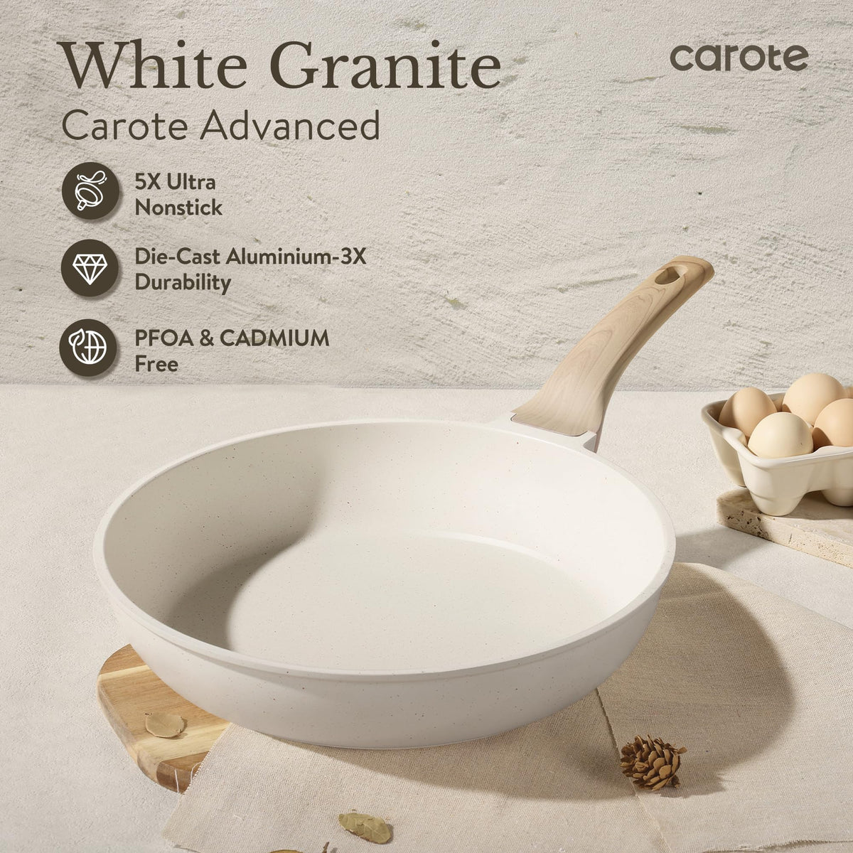 CAROTE Ice sauté pan with lid for searing and finishing sauces