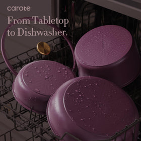 Lids, utensils, and protectors provide versatile cooking options
