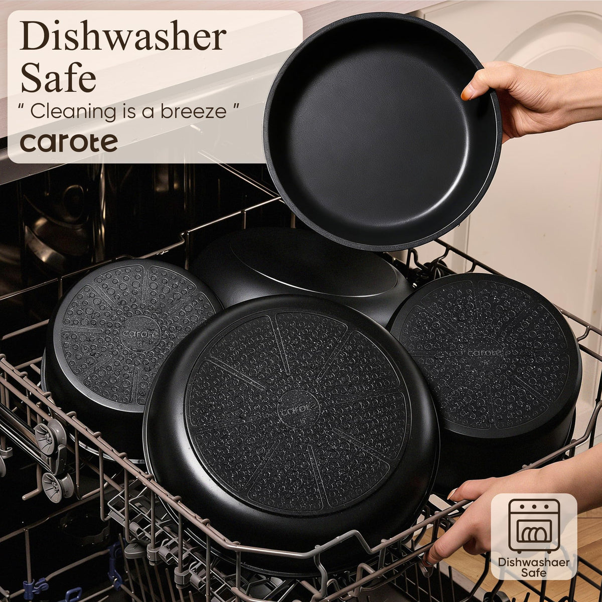 CAROTE included utensil set and trivets complete your kitchen setup.