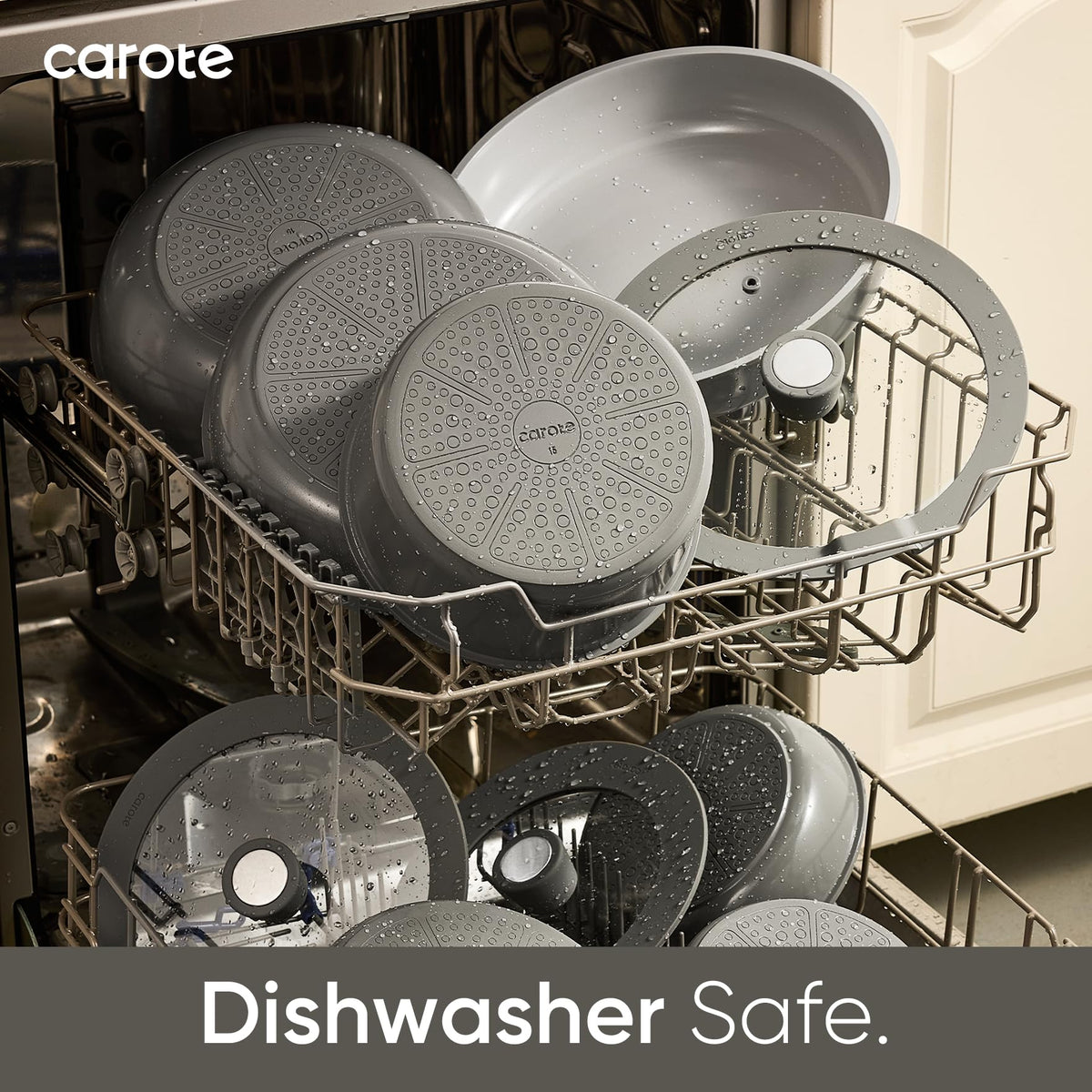 CAROTE included utensils and lids enable versatile cooking