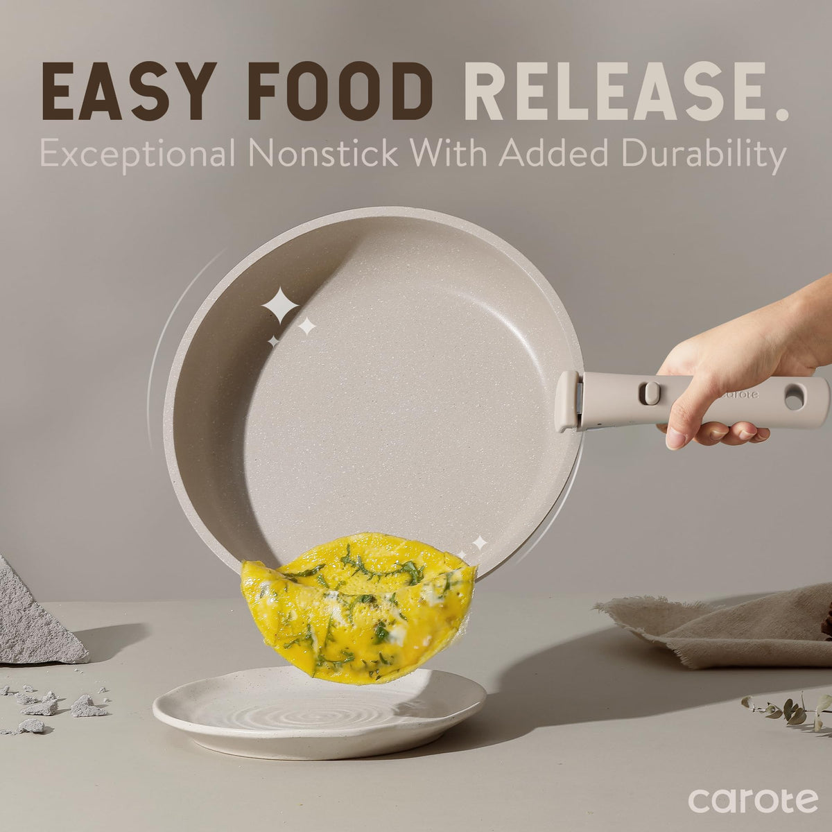 CAROTE induction-ready cookware compatible with all stove tops.