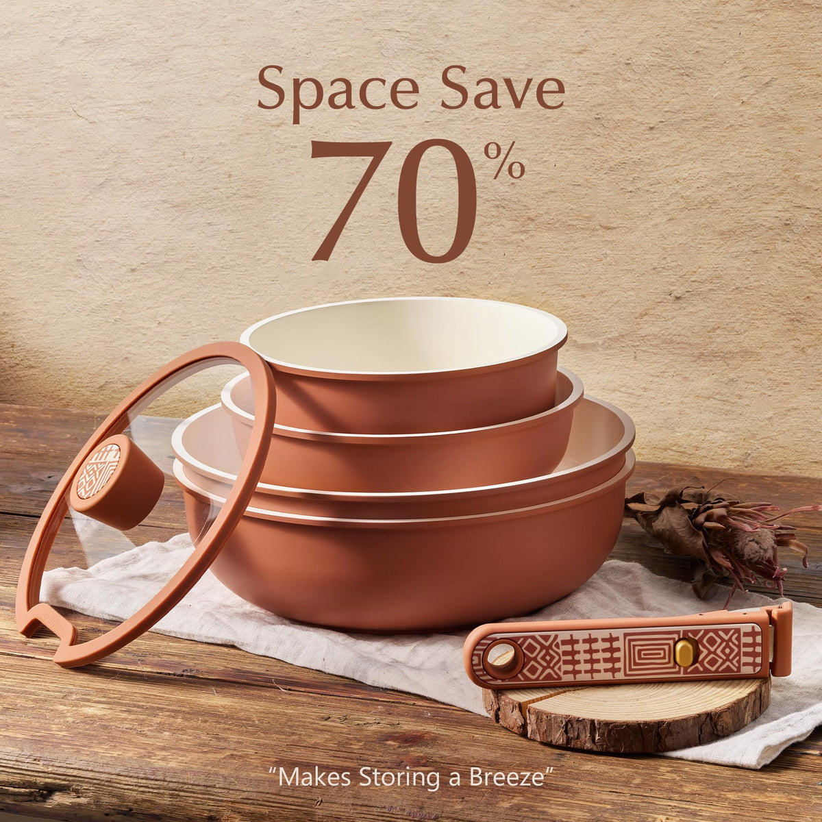 CAROTE induction-compatible cookware excels on modern stoves with even heat distribution.