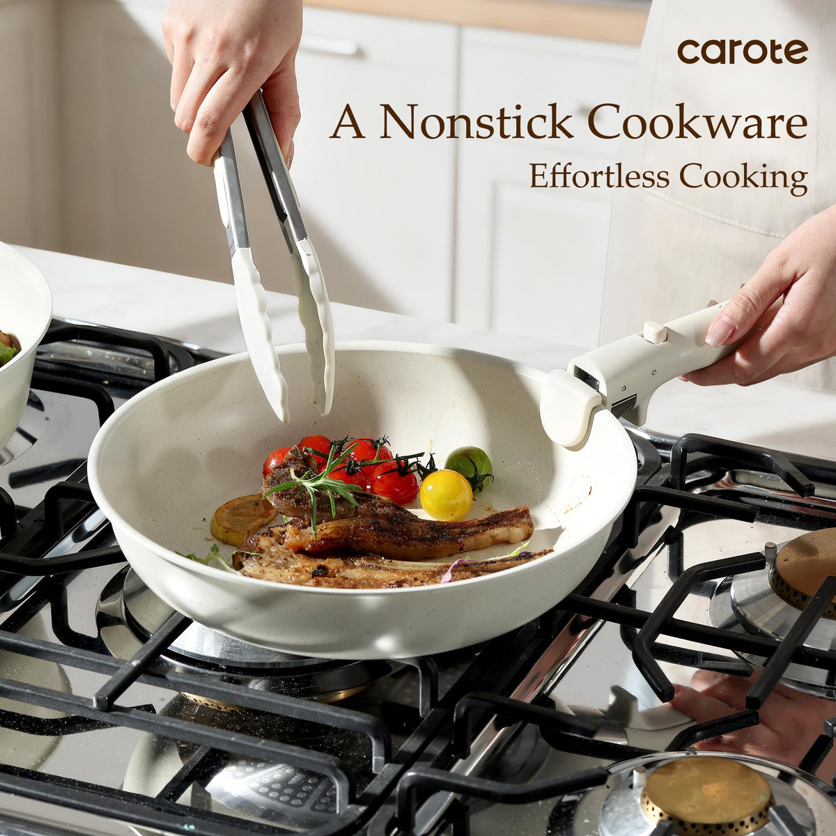 Carote induction-ready pots ideal for energy-efficient stove top cooking.
