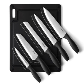CAROTE knife set 11-pcs blades—razor-sharp for precise slicing.