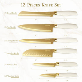 CAROTE 8-inch bread knife with serrated edge for clean slices.