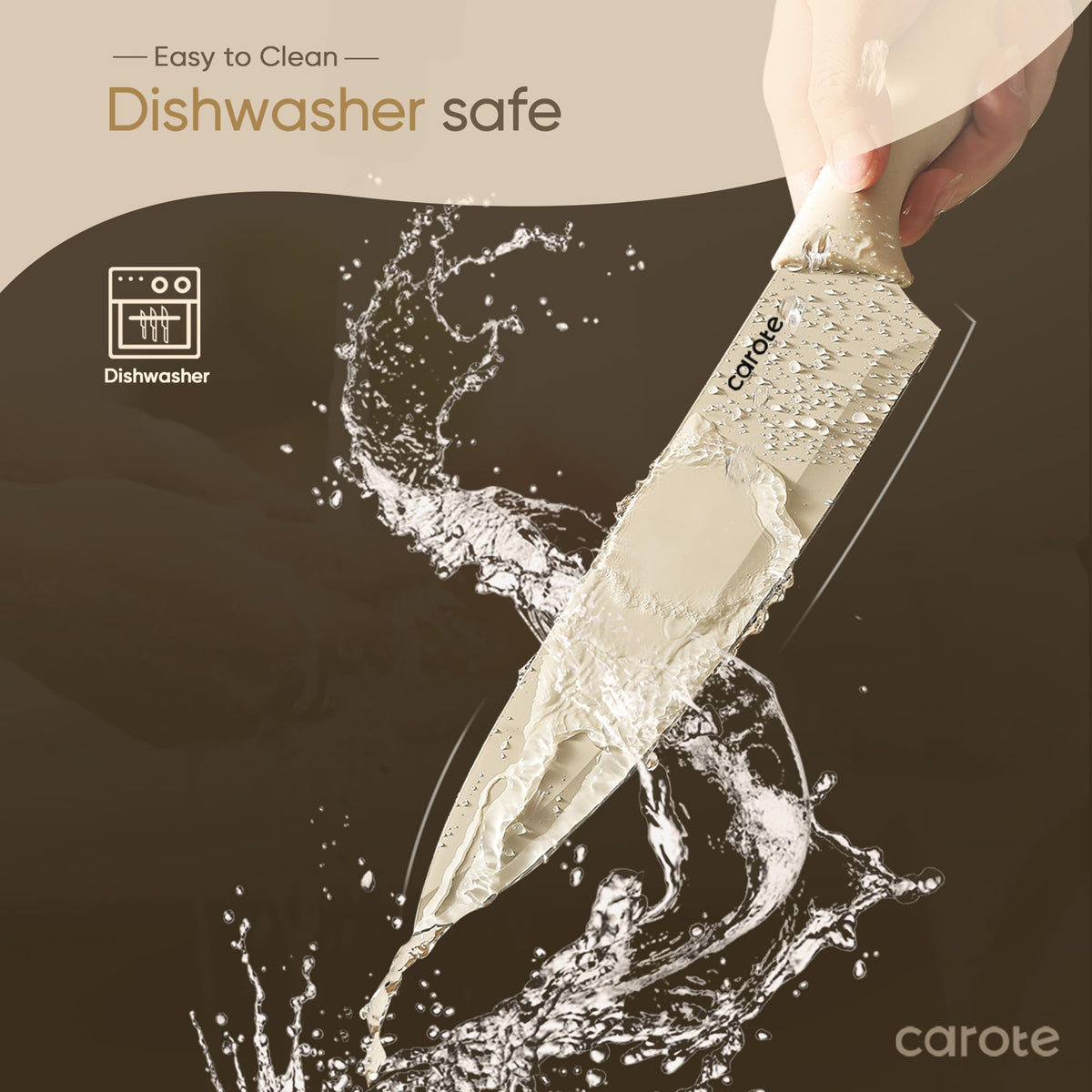 CAROTE knife set suits home cooks and outdoor enthusiasts seeking organized prep.