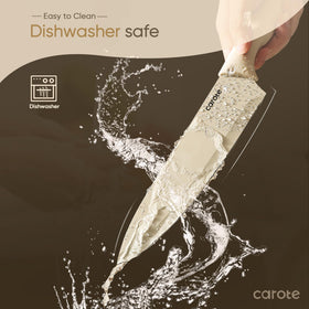 CAROTE knife set suits home cooks and outdoor enthusiasts seeking organized prep.