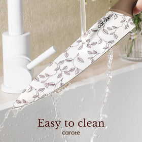 CAROTE nonstick ceramic coating eases release and resists stains while chopping