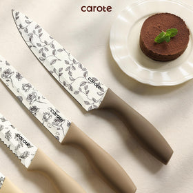 CAROTE knife set with safe storage keeps countertops organized and safe