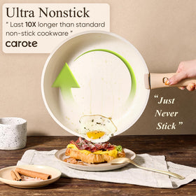 CAROTE included lids and utensils boost cooking versatility and organized storage