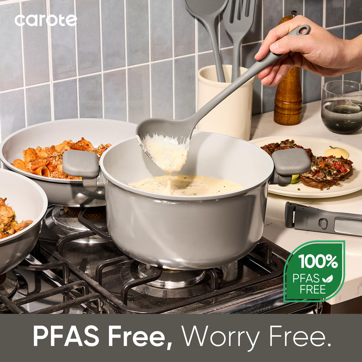 CAROTE non-toxic ceramic coating is PFAS, PTFE, and PFOA-free