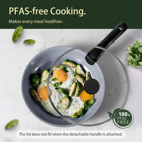 CAROTE pans with a nonstick ceramic coating for smooth release and easy cleanup.