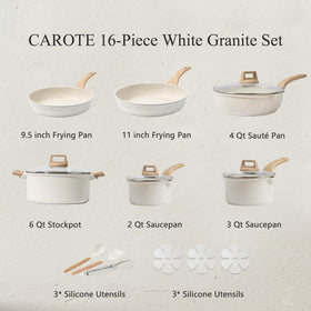 CAROTE 9.5-inch nonstick granite fry pan with easy release