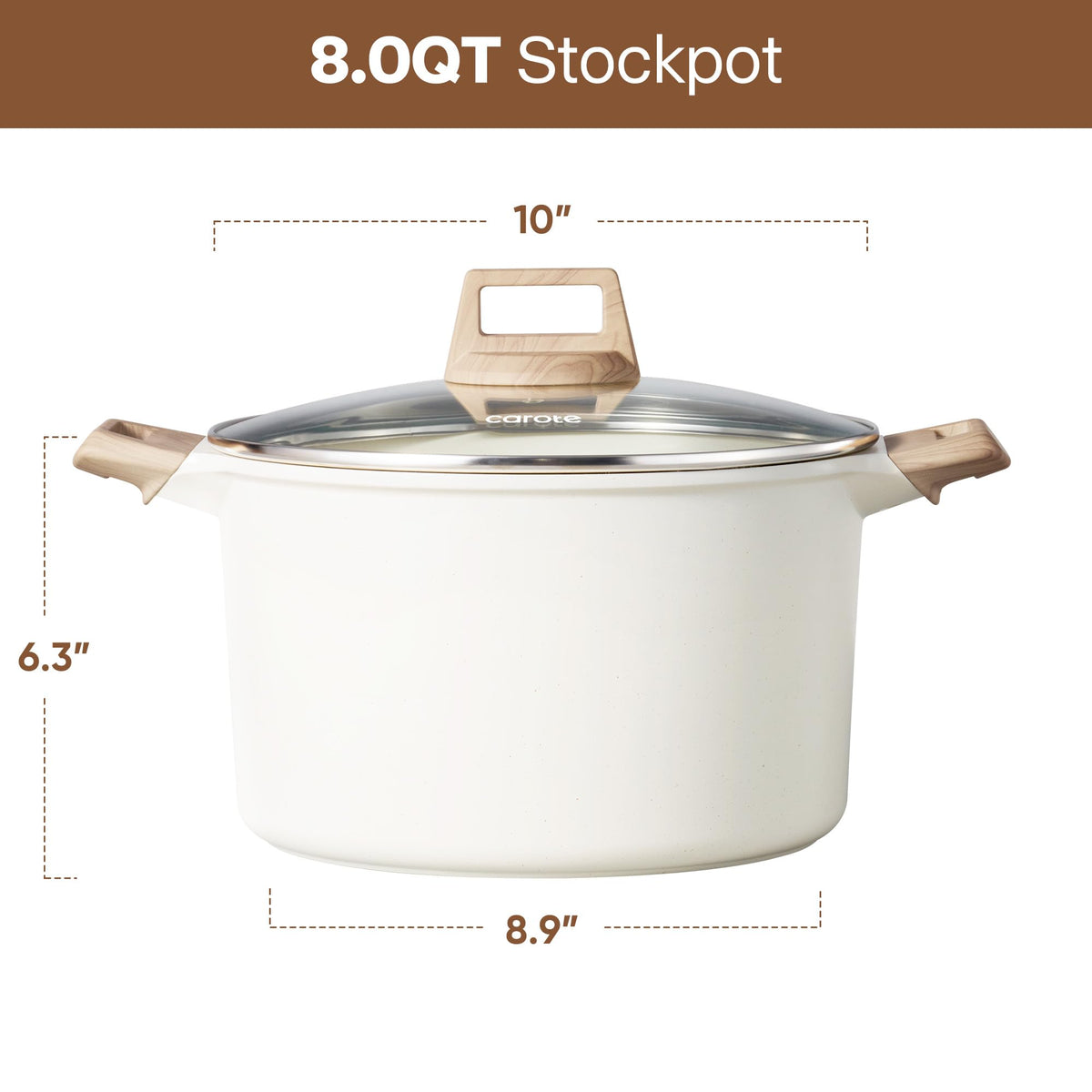 CAROTE nonstick interior surface promotes easy release and cleanup.