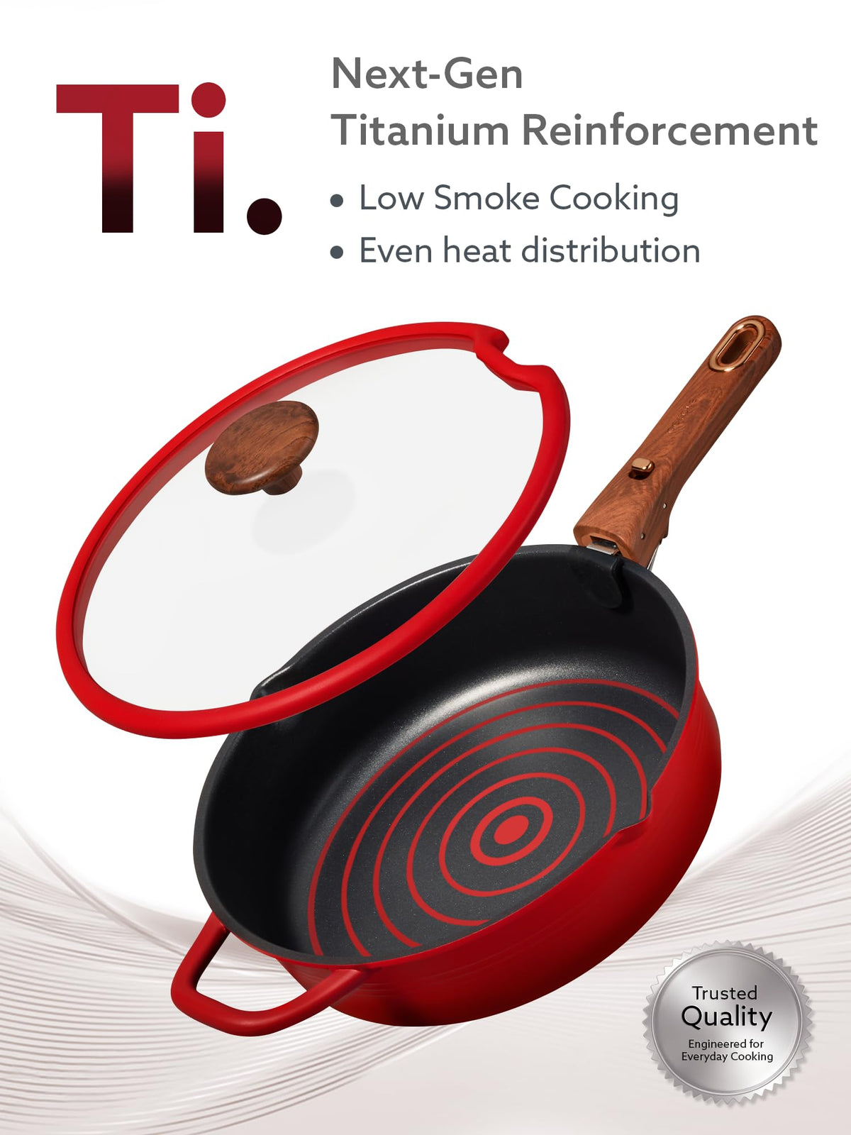 CAROTE titanium nonstick coating close-up highlighting easy release