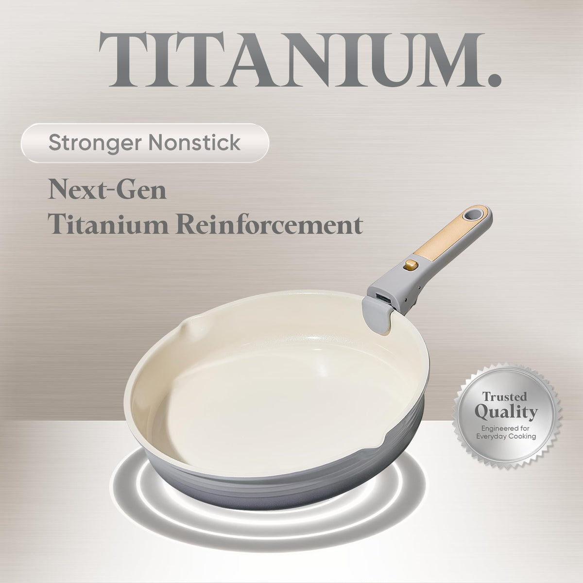 CAROTE nonstick titanium coating for easy release and cleanup