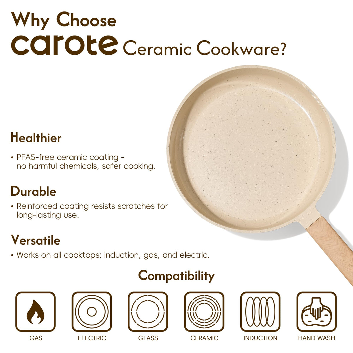Carote omelet-friendly pan for quick breakfasts