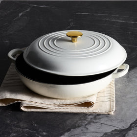 CAROTE oven-safe braiser pan up to 502°F for finishing dishes.
