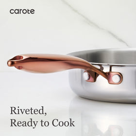 CAROTE oven-safe up to 600°F and induction-compatible for versatile finishing.