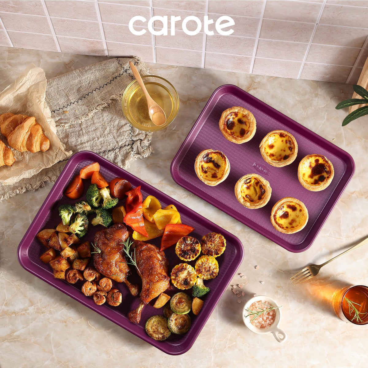 CAROTE oven-safe bake pans suited for everyday baking and special occasions